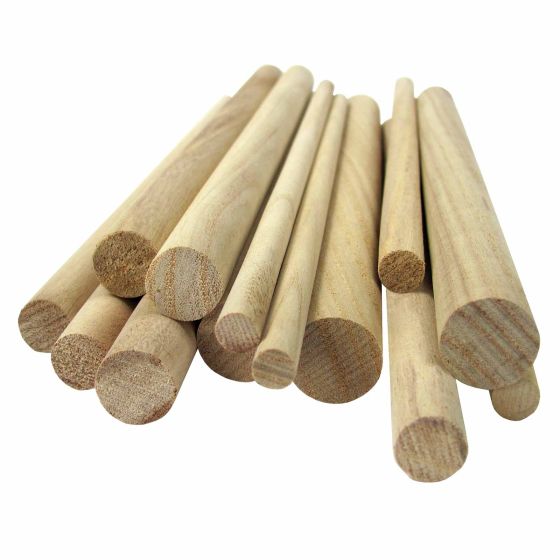 80% off 20cm long WOODEN CRAFT DOWELS - puppet stick, sweet tree trunk kit