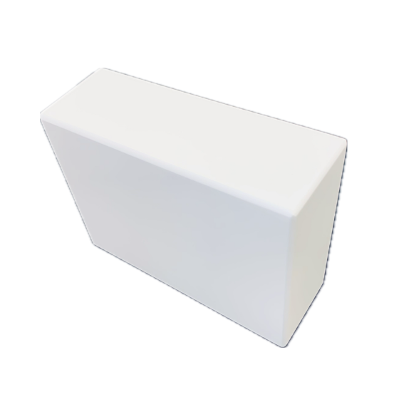 Seconds Quality - Luxury White Painted Tall Solid Wooden Rectangular Urn / Casket - 20cm (Size 3)