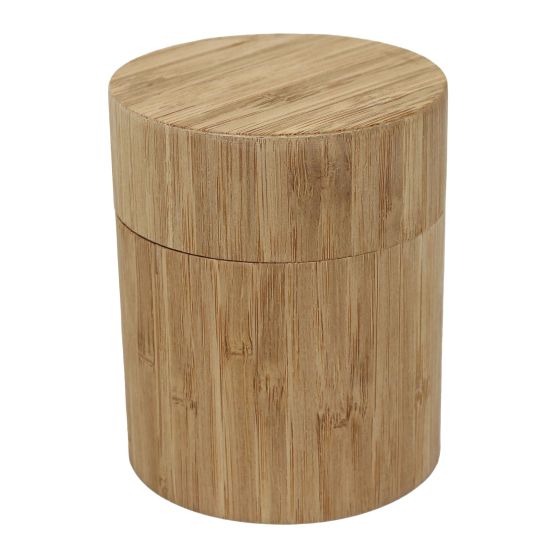 Small Bamboo Ashes Scatter Tube or Mini Urn with Organza Bag - 10x8.3cm