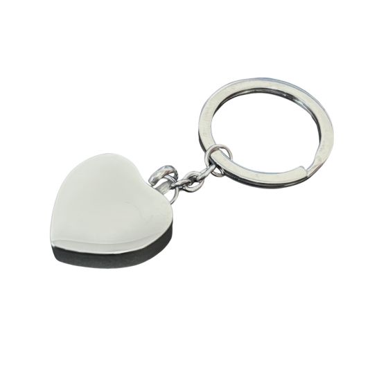 Stainless Steel Heart Shaped Memorial Ashes Keyring or Mini Urn